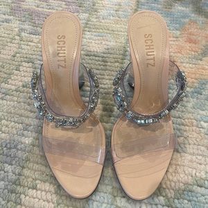 Schutz crystal heels